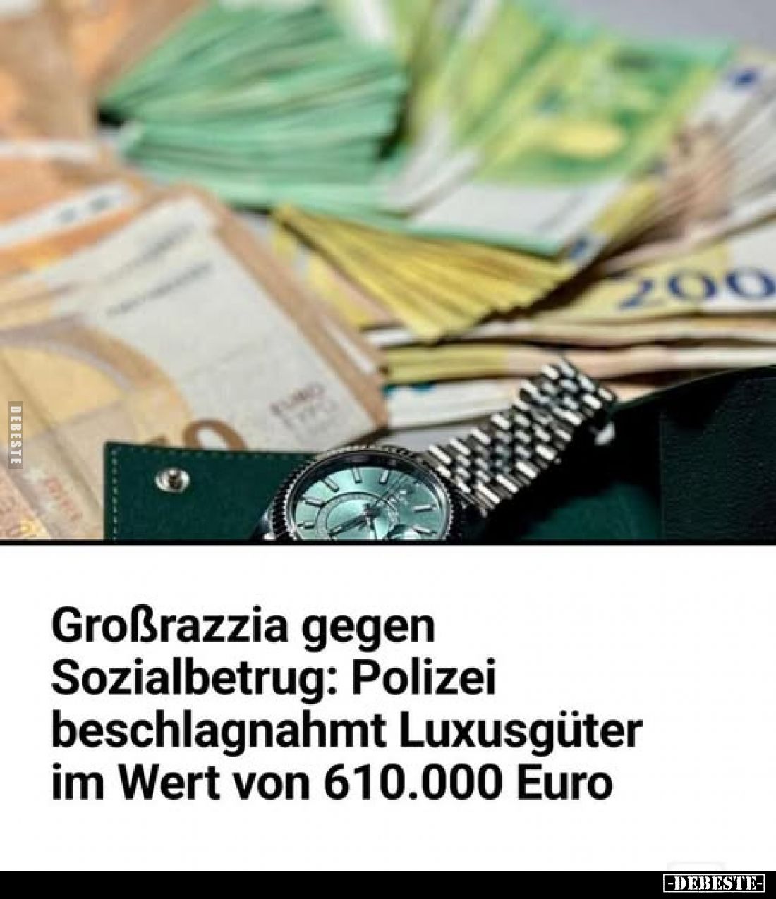 Großrazzia gegen Sozialbetrug: Polizei beschlagnahmt.. - Lustige Bilder | DEBESTE.de