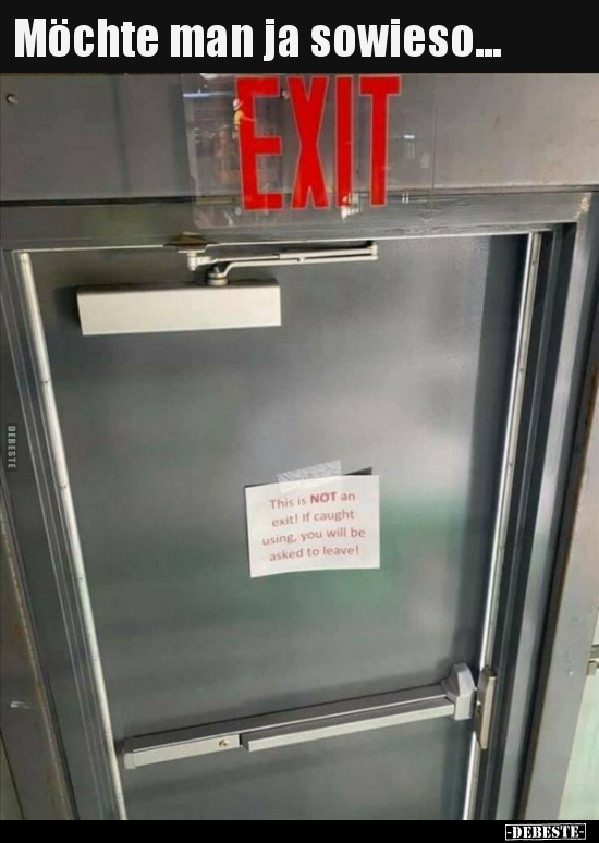 Möchte man ja sowieso...