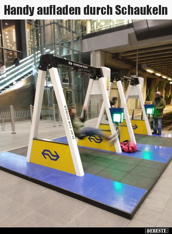 Handy aufladen durch Schaukeln..