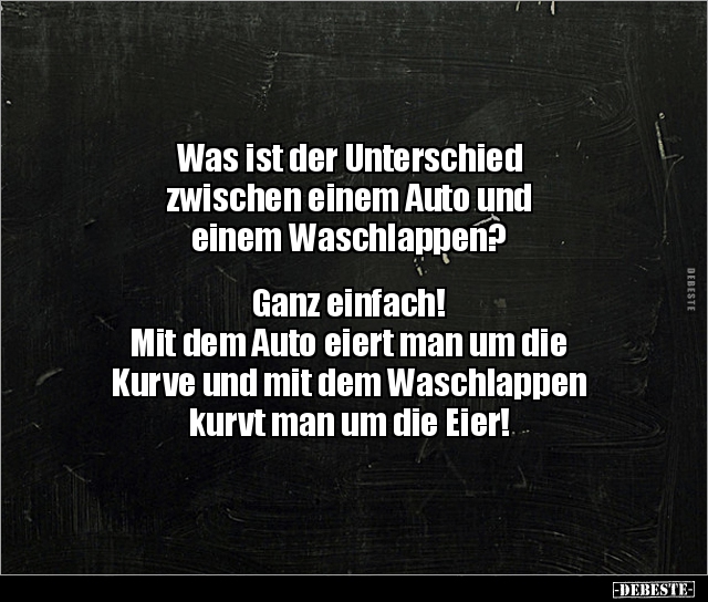Was ist der Unterschied zwischen einem Auto und einem.. - Lustige Bilder | DEBESTE.de