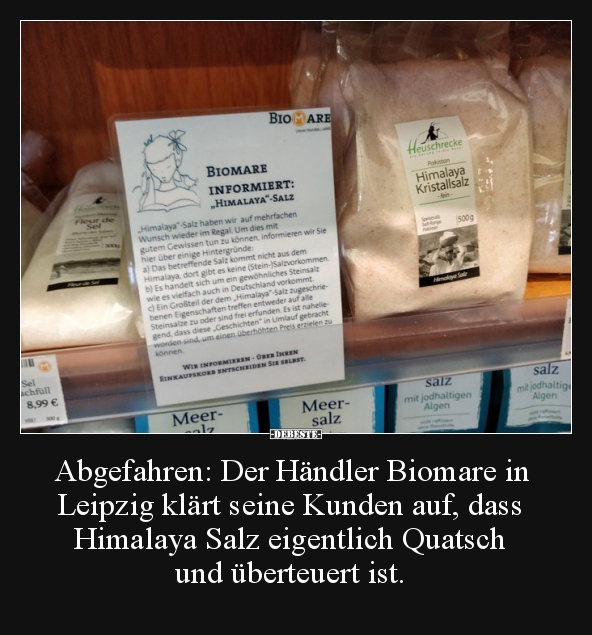 Abgefahren: Der Händler Biomare in Leipzig klärt seine.. - Lustige Bilder | DEBESTE.de