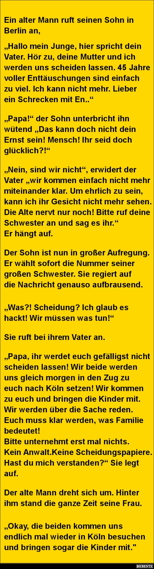 Ein alter Mann ruft seinen Sohn.. - Lustige Bilder | DEBESTE.de