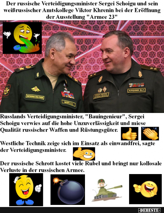Putin versucht verzweifelt seinen Militärschrott zu verramschen - Lustige Bilder | DEBESTE.de