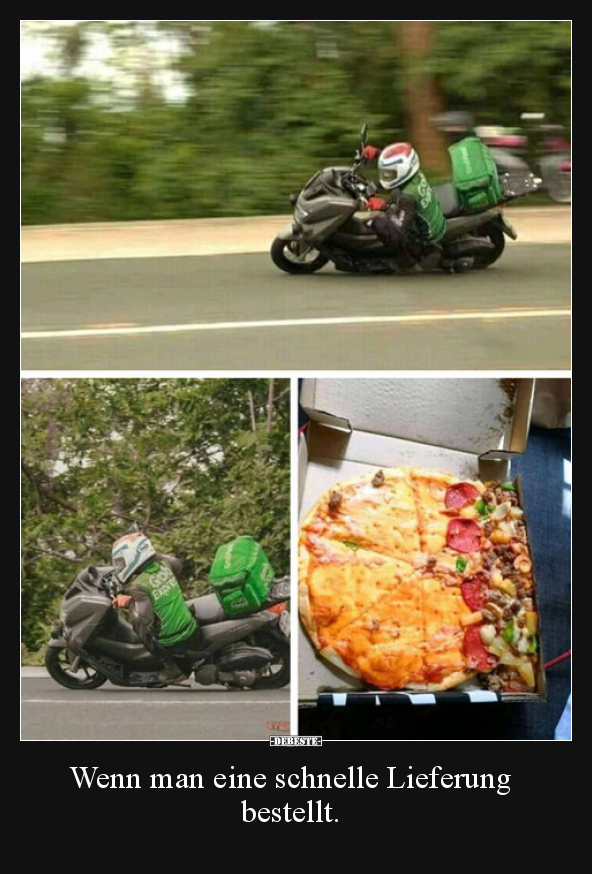 Wenn man eine schnelle Lieferung bestellt...