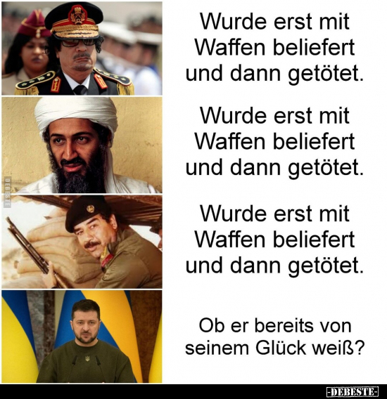 Wurde erst mit Waffen beliefert und dann getötet.. - Lustige Bilder | DEBESTE.de