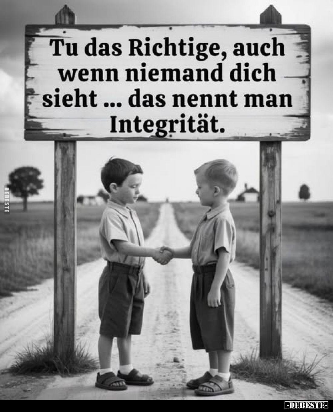 Tu das Richtige, auch wenn niemand dich sieht... das nennt man Integrität.