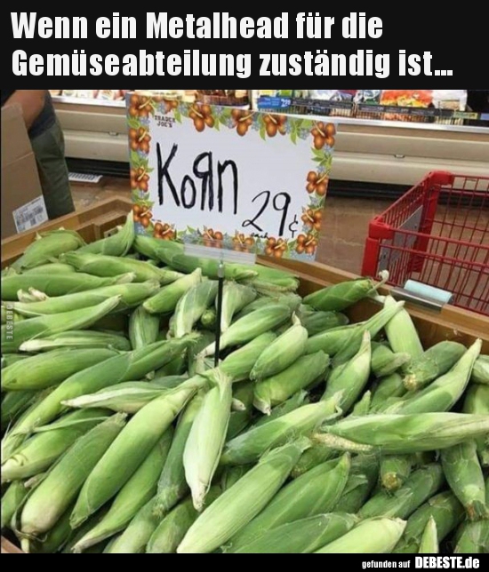 Wenn ein Metalhead für die Gemüseabteilung zuständig.. - Lustige Bilder | DEBESTE.de