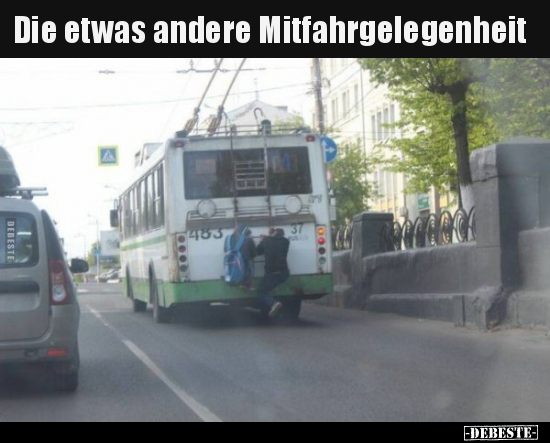 Die etwas andere Mitfahrgelegenheit.. - Lustige Bilder | DEBESTE.de