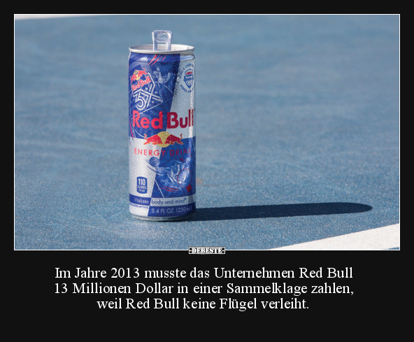 Im Jahre 2013 musste das Unternehmen Red Bull.. - Lustige Bilder | DEBESTE.de