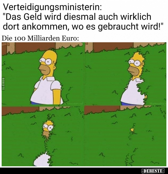 Verteidigungsministerin: "Das Geld wird diesmal auch wirklich dort ankommen, wo es gebraucht wird!" Die 100 Milliar...