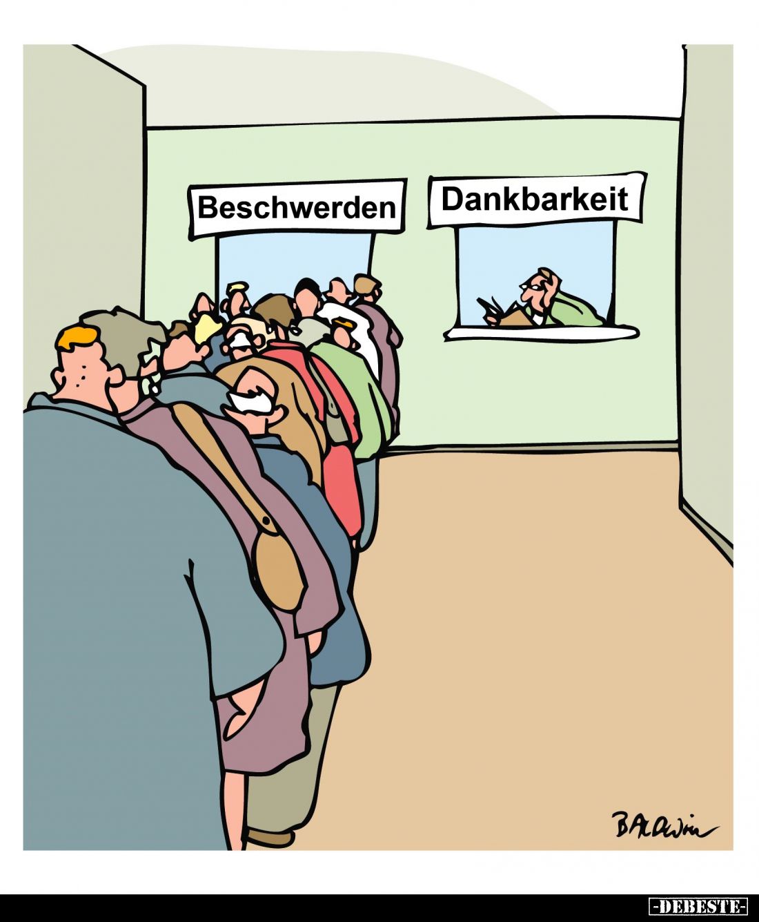 Beschwerden vs
Dankbarkeit.