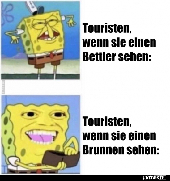 Touristen, wenn sie einen Bettler sehen.. - Lustige Bilder | DEBESTE.de