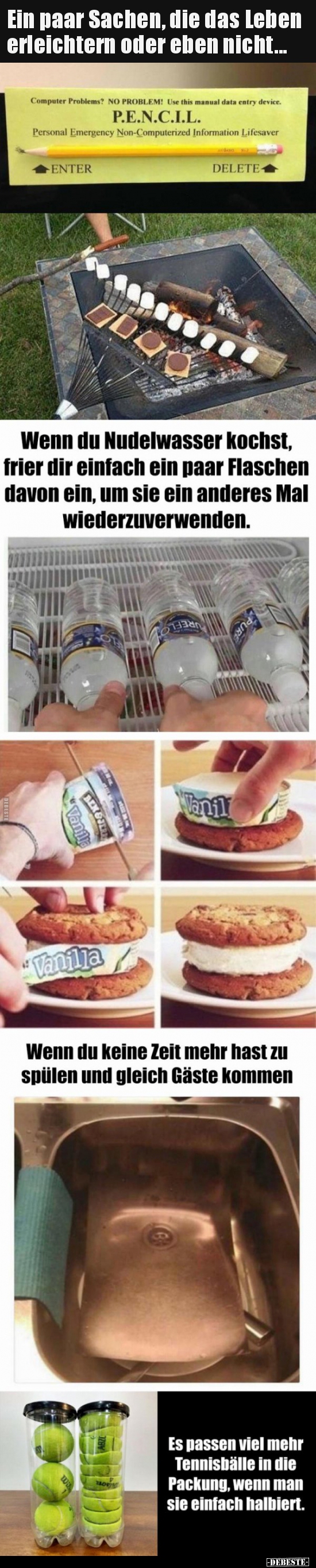 Ein paar Sachen, die das Leben erleichtern oder eben..
