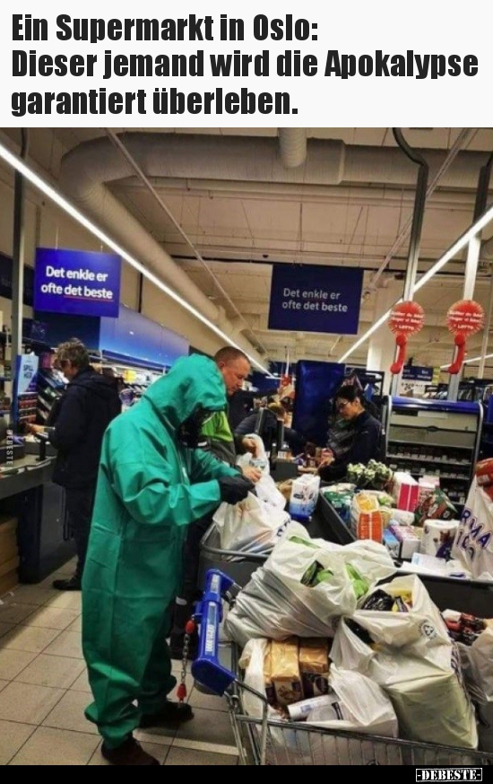 Ein Supermarkt in Oslo: Dieser jemand wird die Apokalypse.. - Lustige Bilder | DEBESTE.de