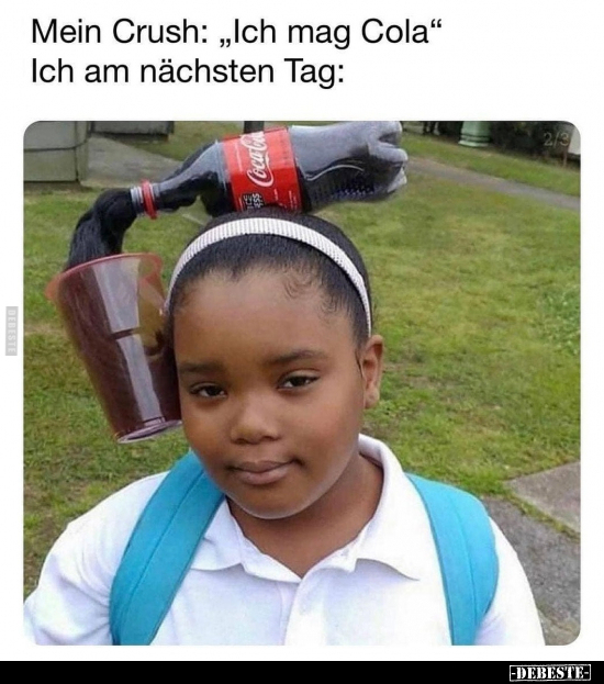 Mein Crush: "Ich mag Cola"..