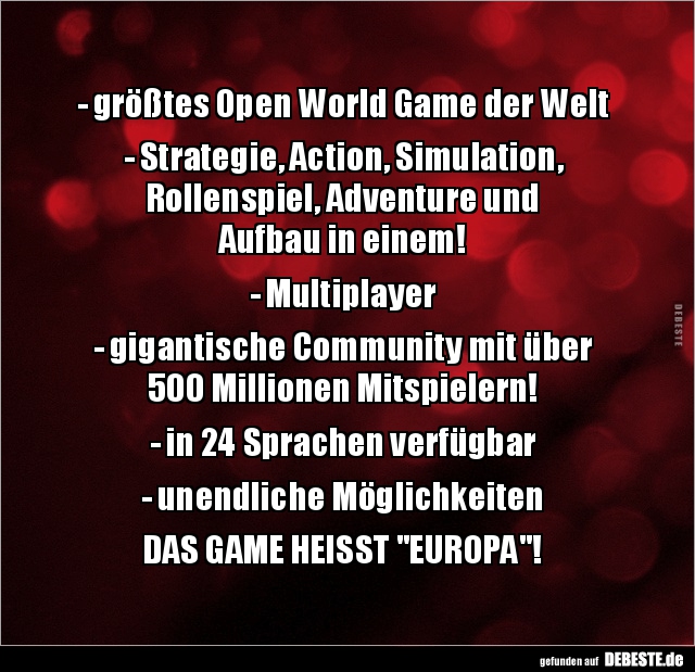 Größtes Open World Game der Welt - Strategie, Action.. - Lustige Bilder | DEBESTE.de