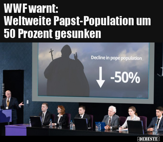 WWF warnt: Weltweite Papst-Population um 50 Prozent.. - Lustige Bilder | DEBESTE.de