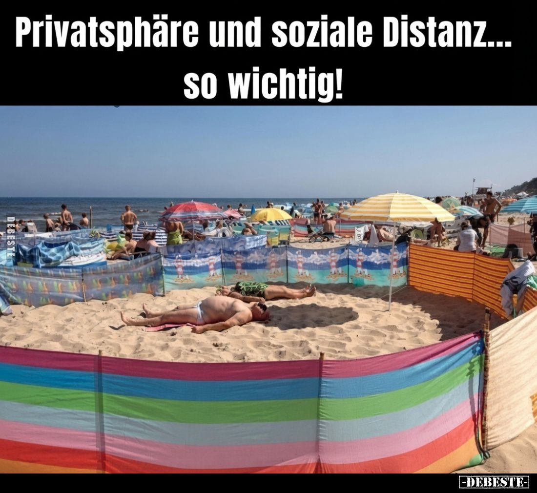 Privatsphäre und soziale Distanz... so wichtig!