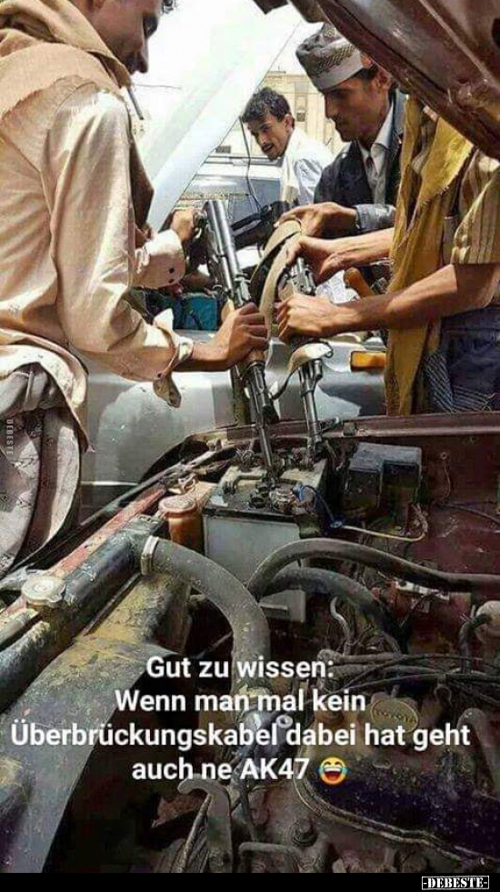 Gut zu wissen: Wenn man mal kein Überbrückungskabel dabei..