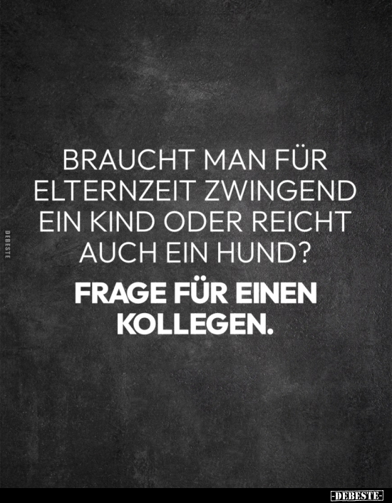 Braucht man für Elternzeit zwingend ein Kind.. - Lustige Bilder | DEBESTE.de