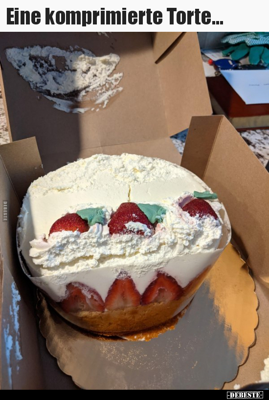Eine komprimierte Torte...