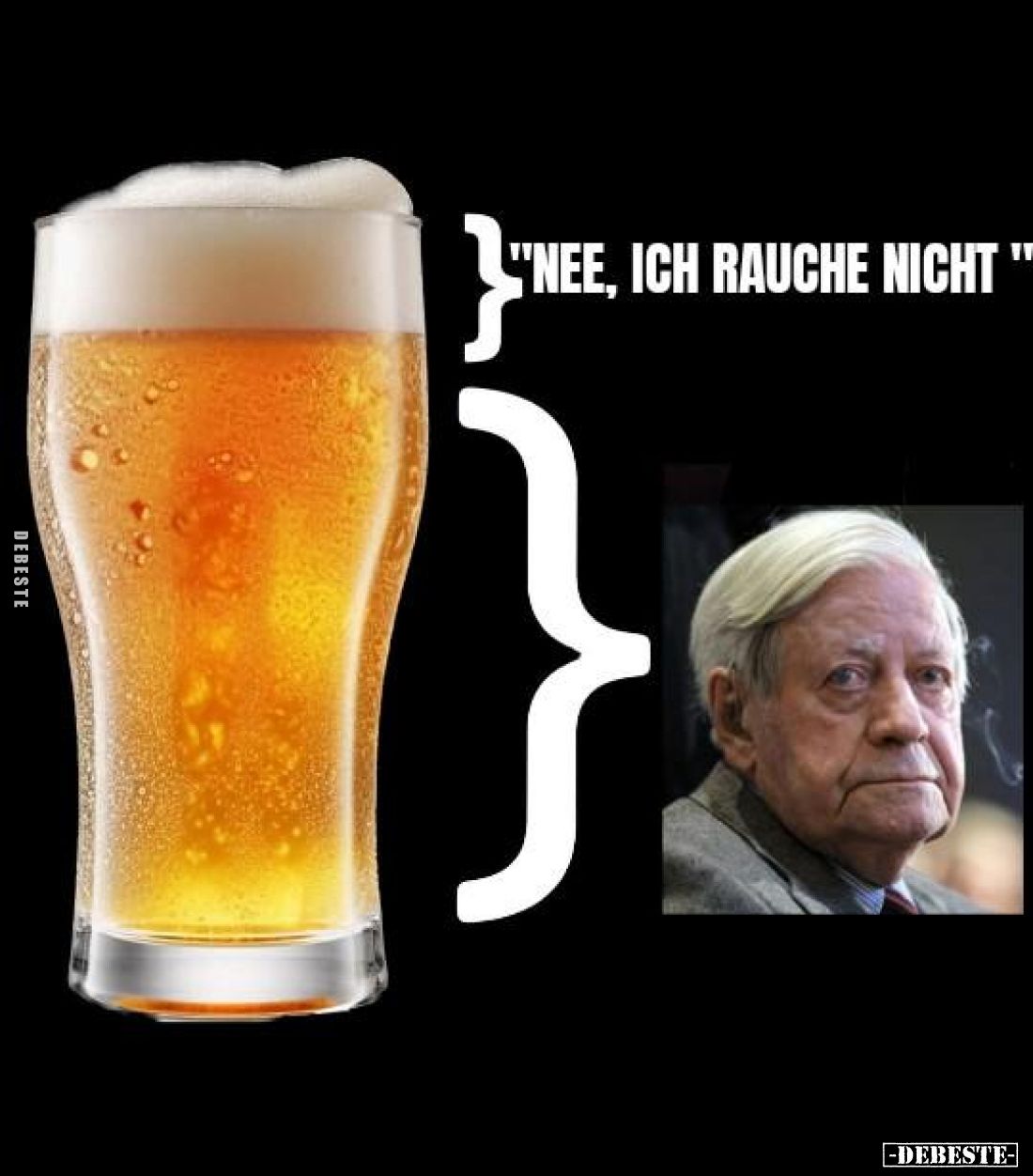 Nee, ich rauche nicht.