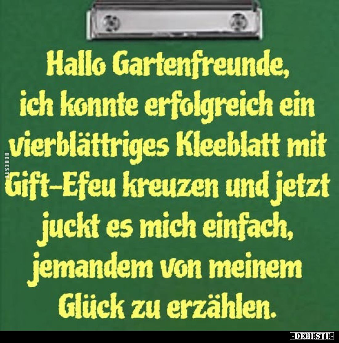 Hallo Gartenfreunde, ich konnte erfolgreich ein vierblättriges Kleeblatt mit Gift-Efeu kreuzen und jetzt juckt es mich einfac...