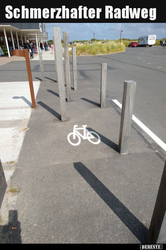 Schmerzhafter Radweg..