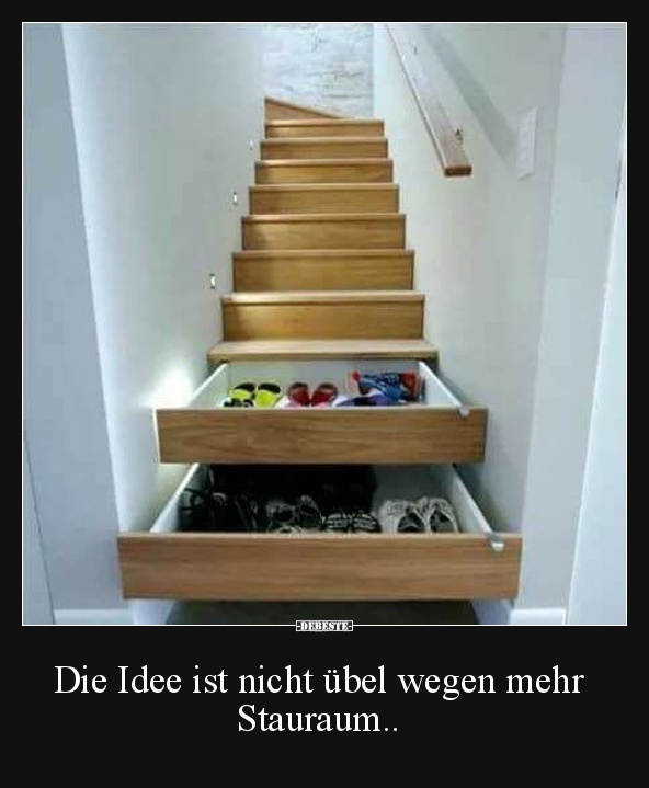 Die Idee ist nicht übel wegen mehr Stauraum..