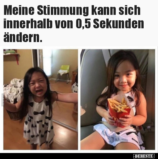 Meine Stimmung kann sich innerhalb von 0,5 Sekunden..