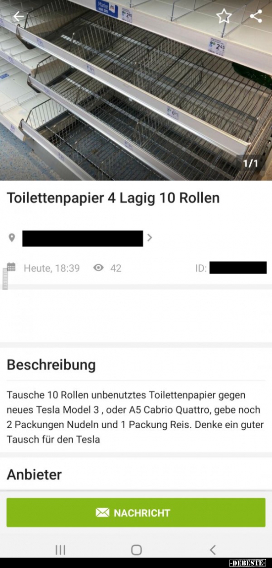 Toilettenpapier 4 Lagig 10 Rollen.. - Lustige Bilder | DEBESTE.de