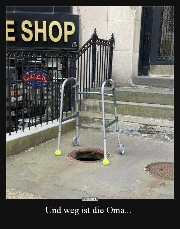Und weg ist die Oma