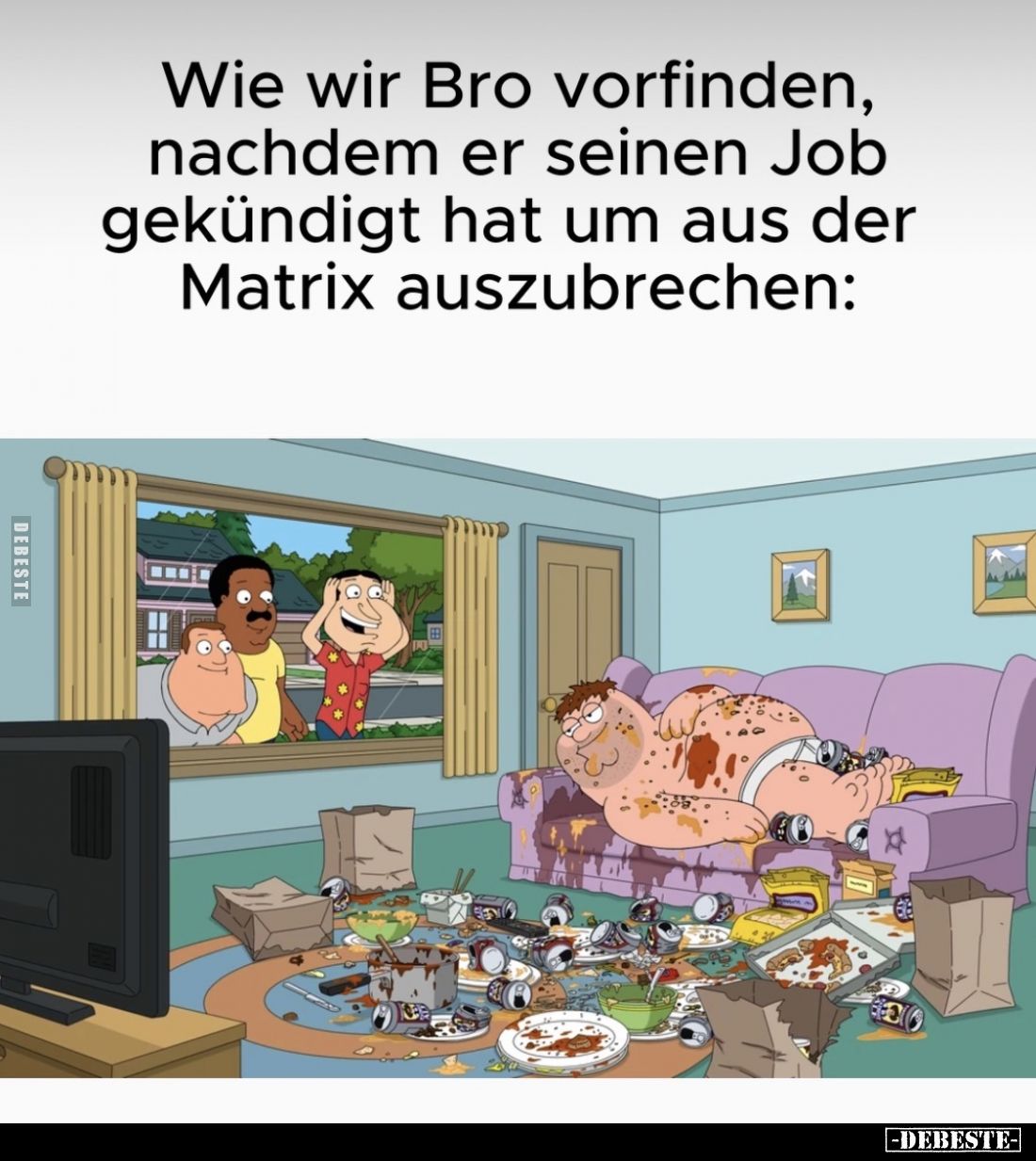 Wie wir Bro vorfinden, nachdem er seinen Job gekündigt hat.. - Lustige Bilder | DEBESTE.de
