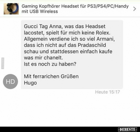Gaming Kopfhörer Headset für PS3/PS4/PC/Handy.. - Lustige Bilder | DEBESTE.de