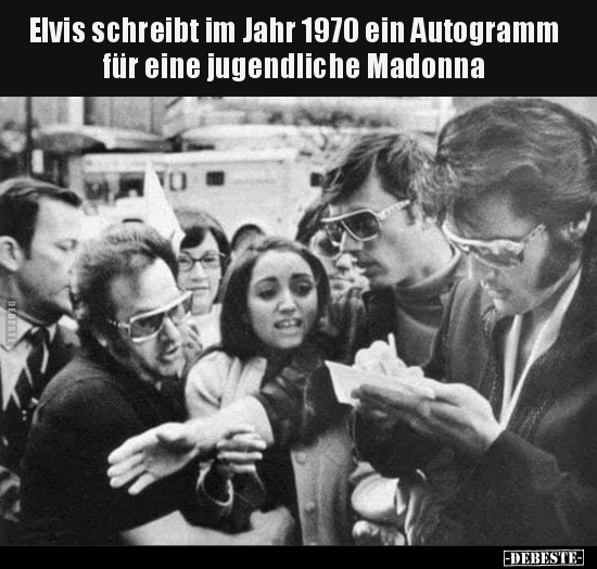 Elvis schreibt im Jahr 1970 ein Autogramm für eine.. - Lustige Bilder | DEBESTE.de