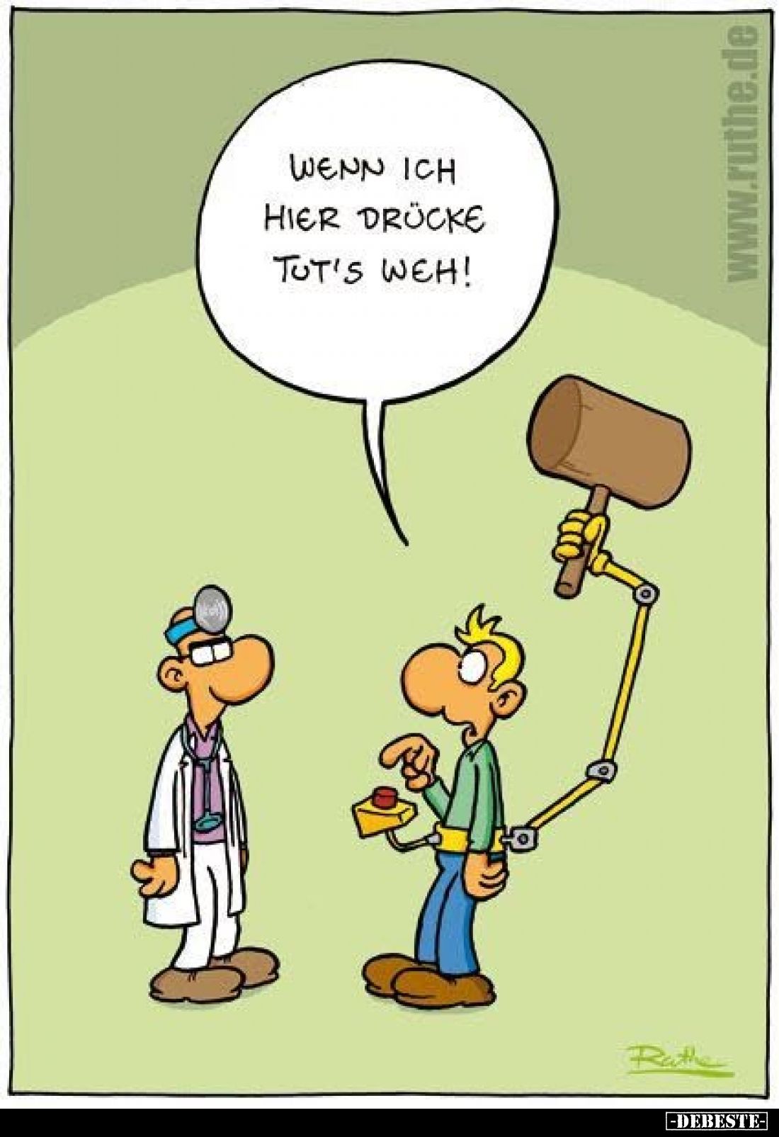 Wenn ich hier drücke tut's weh!