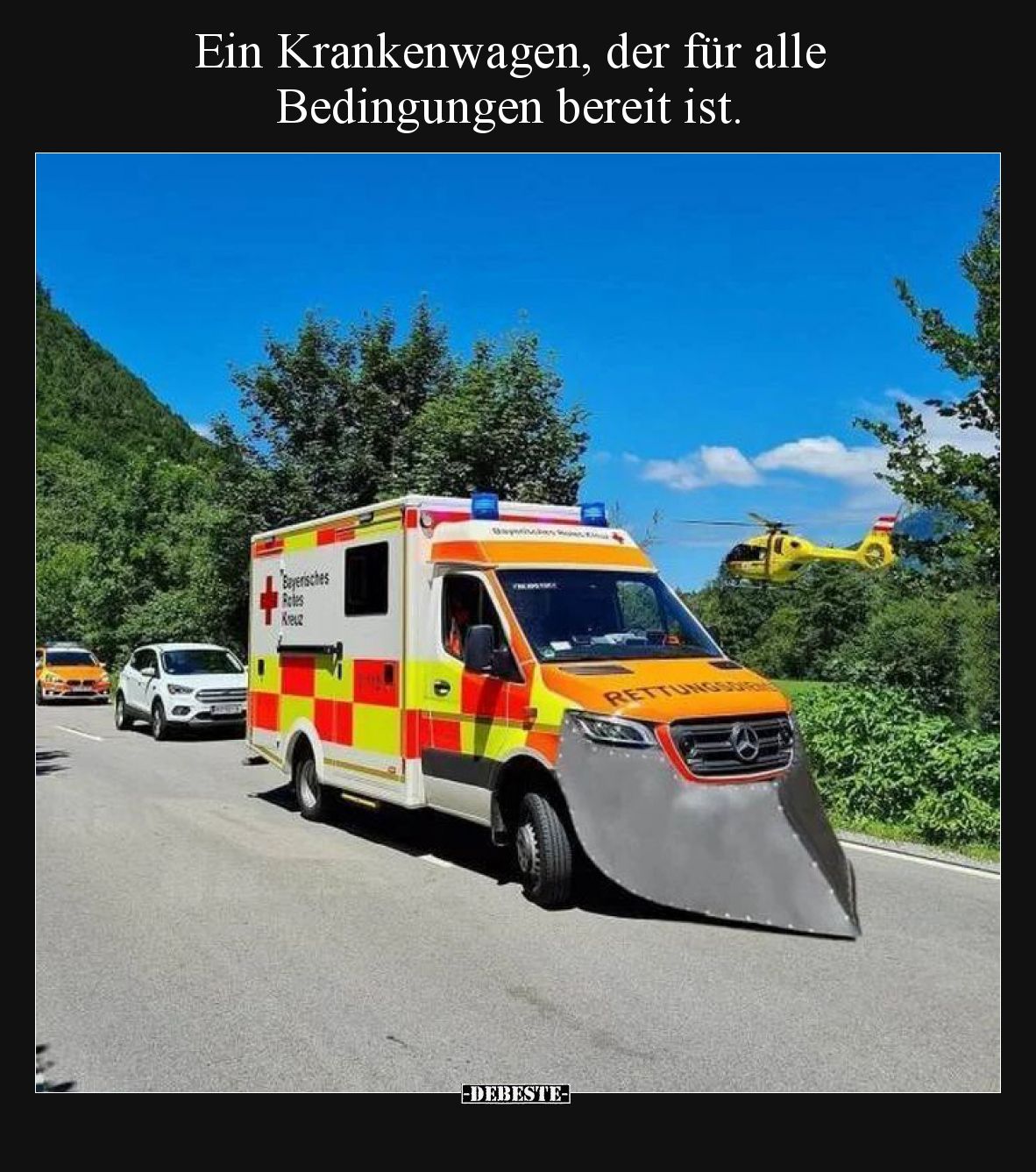 Ein Krankenwagen, der für alle Bedingungen bereit ist... - Lustige Bilder | DEBESTE.de
