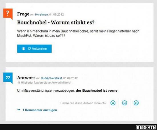 Bauchnabel - Warum stinkt es?