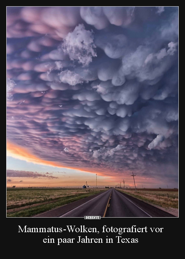 Mammatus-Wolken, fotografiert vor ein paar Jahren in Texas.. - Lustige Bilder | DEBESTE.de