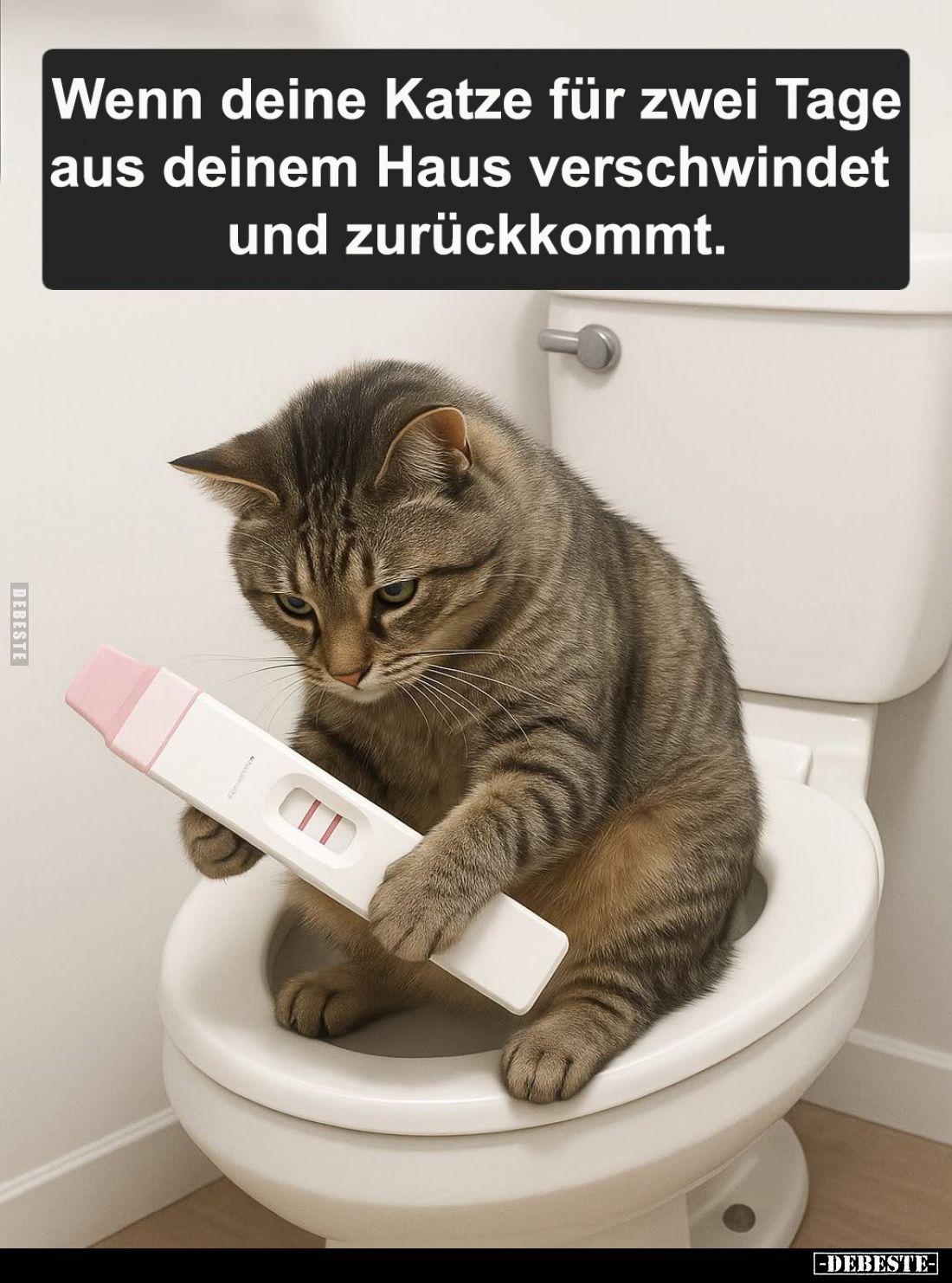 Wenn deine Katze für zwei Tage
aus deinem Haus verschwindet 
und zurückkommt.