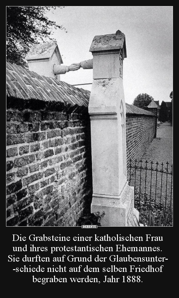 Die Grabsteine einer katholischen Frau und ihres.. - Lustige Bilder | DEBESTE.de