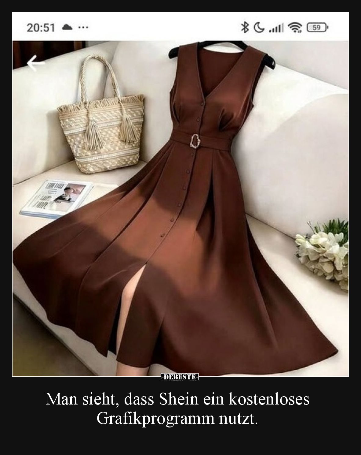 Man sieht, dass Shein ein kostenloses Grafikprogramm nutzt.