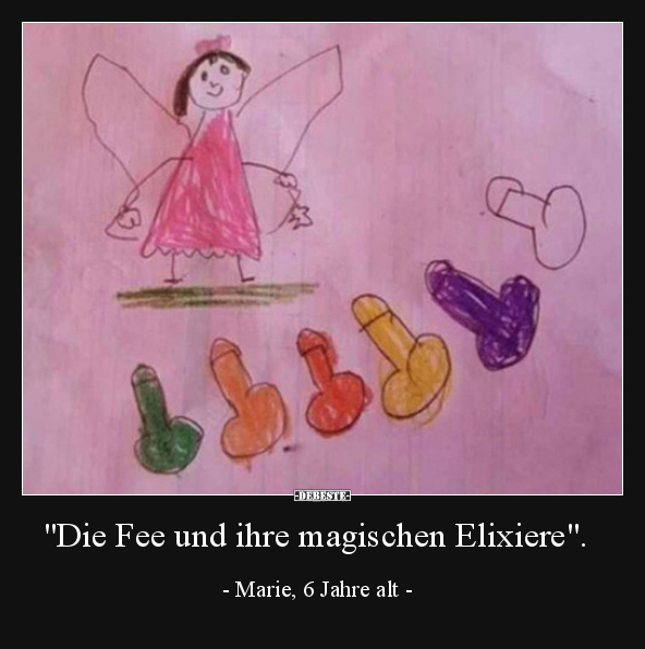 "Die Fee und ihre magischen Elixiere". Marie, 6 Jahre alt.. - Lustige Bilder | DEBESTE.de