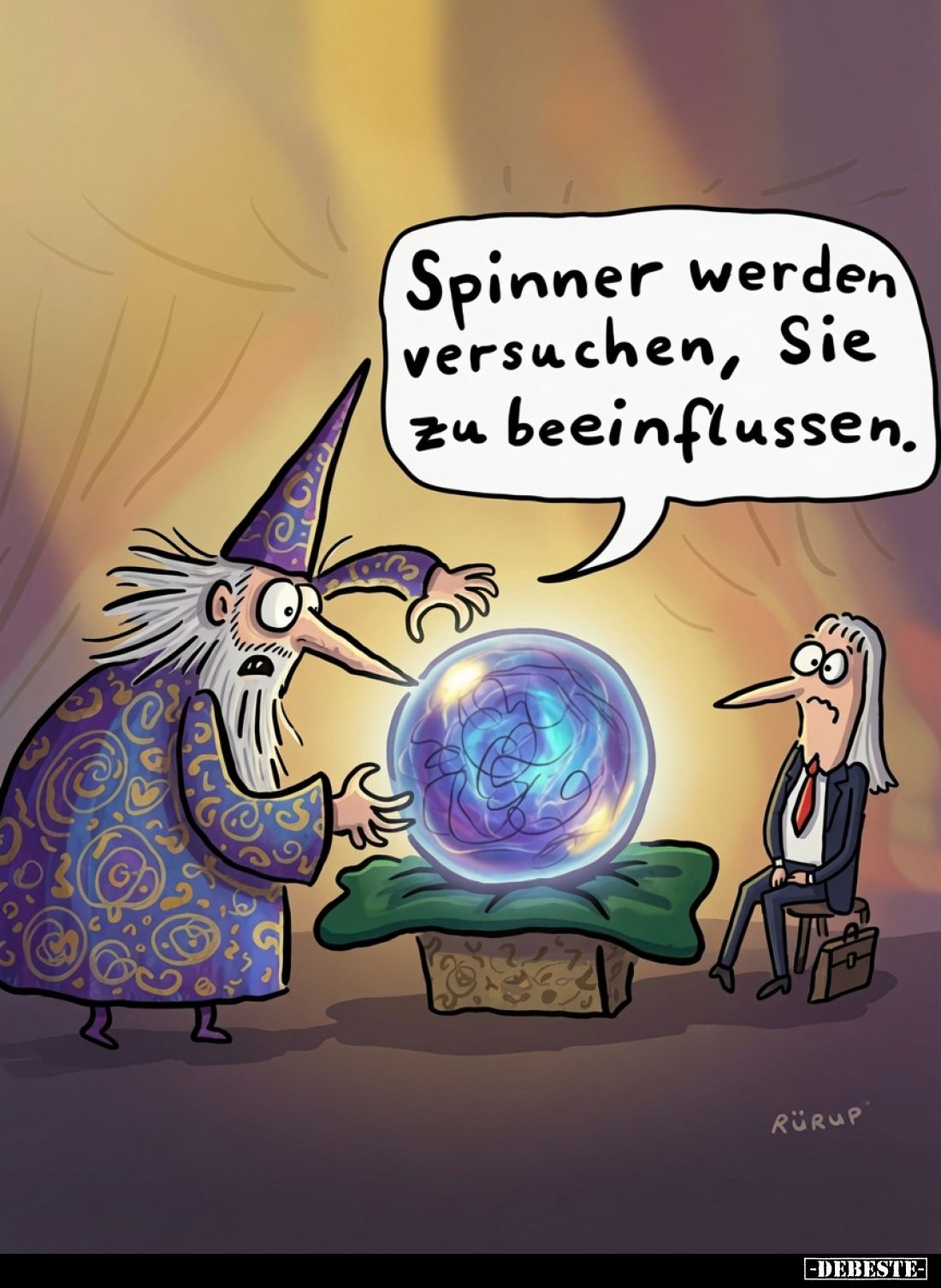 Spinner werden versuchen, Sie zu beeinflussen.