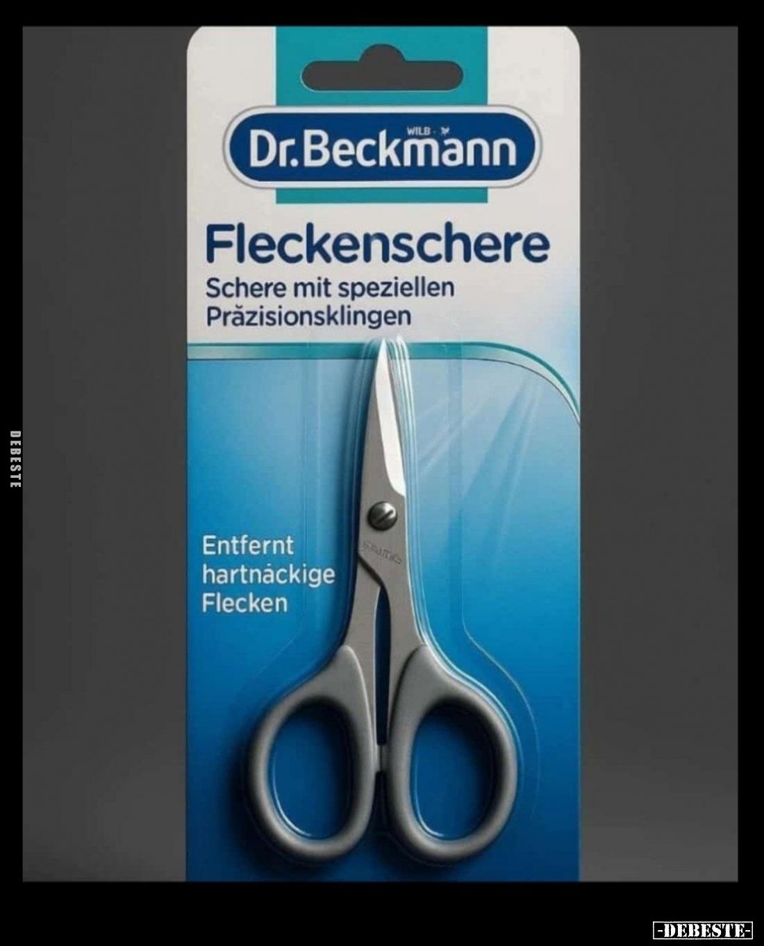 Fleckenschere.
Schere mit speziellen Präzisionsklingen.