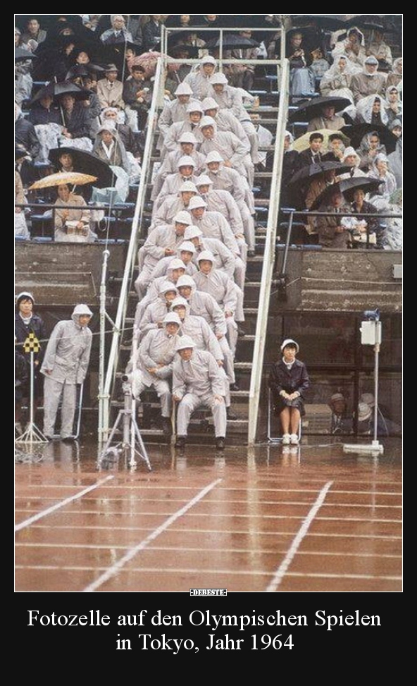 Fotozelle auf den Olympischen Spielen in Tokyo, Jahr 1964..