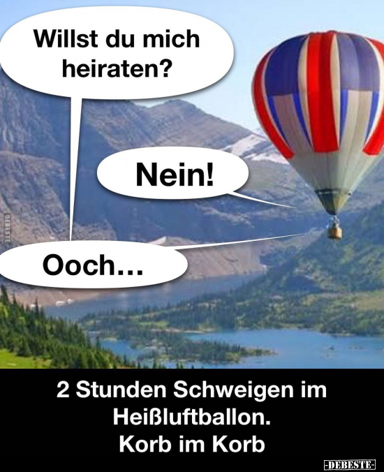 2 Stunden Schweigen im Heißluftballon.. - Lustige Bilder | DEBESTE.de