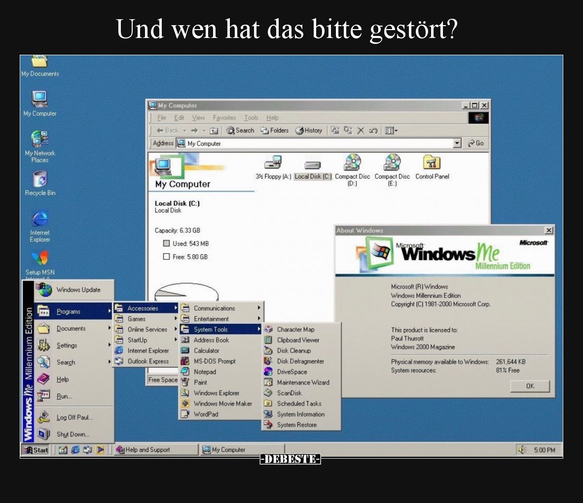 Und wen hat das bitte gestört?