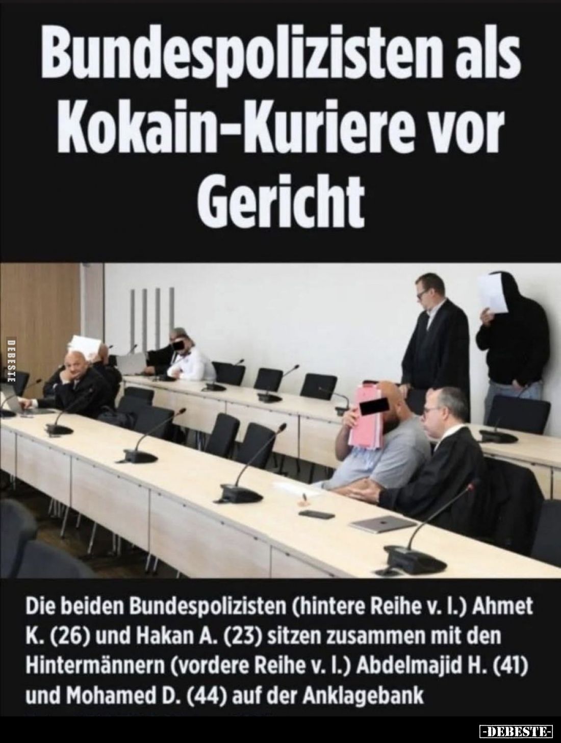 Bundespolizisten als Kokain-Kuriere vor Gericht.. - Lustige Bilder | DEBESTE.de