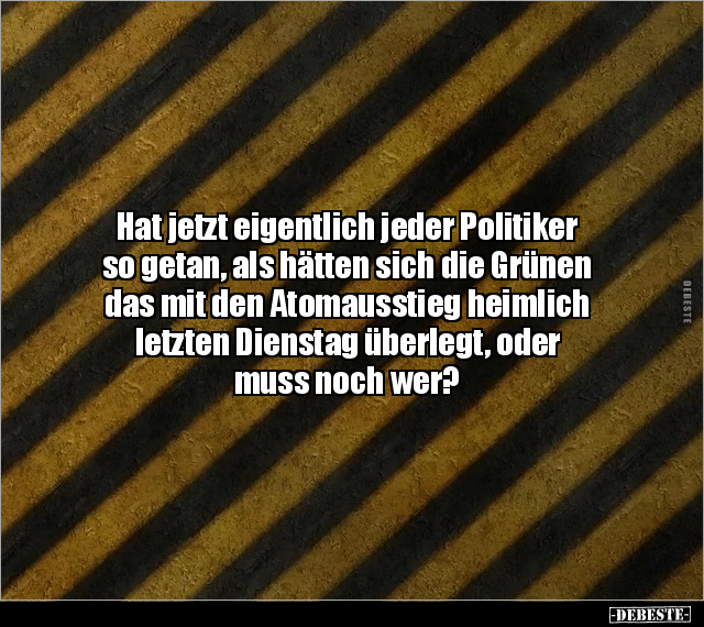 Hat jetzt eigentlich jeder Politiker so getan.. - Lustige Bilder | DEBESTE.de